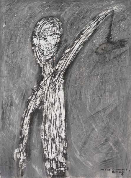 Fish, 2008, Acrylic Ink on paper, 100x79cm